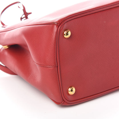 Prada Saffiano Small Galleria Double Zip Tote Fuoco 7 of 8