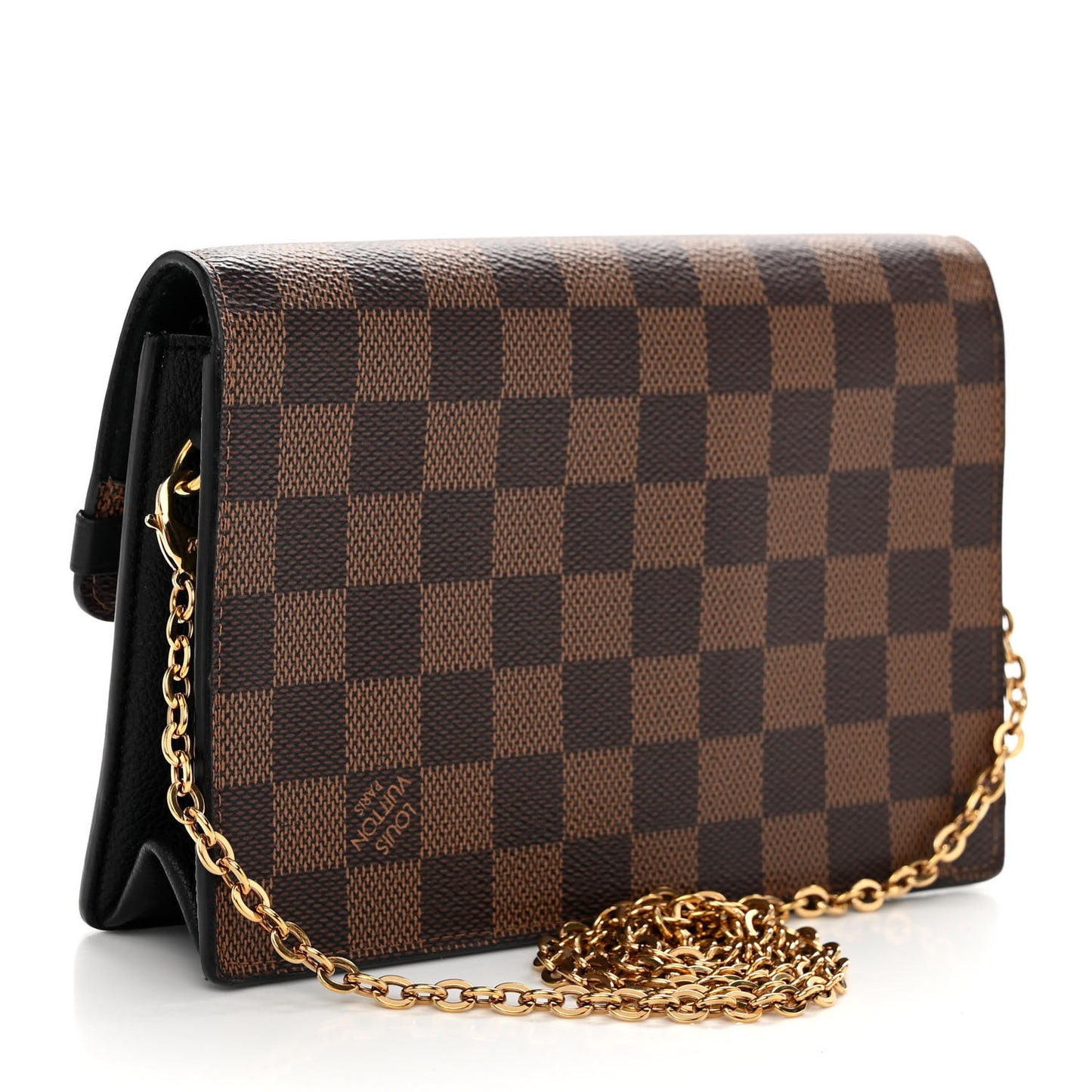 Damier Ebene Vavin Chain Wallet Black