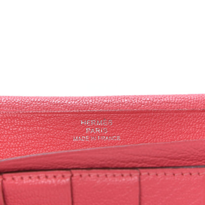 Hermes Chevre Mysore Bearn Gusset Wallet Rose Azalee 7 of 7
