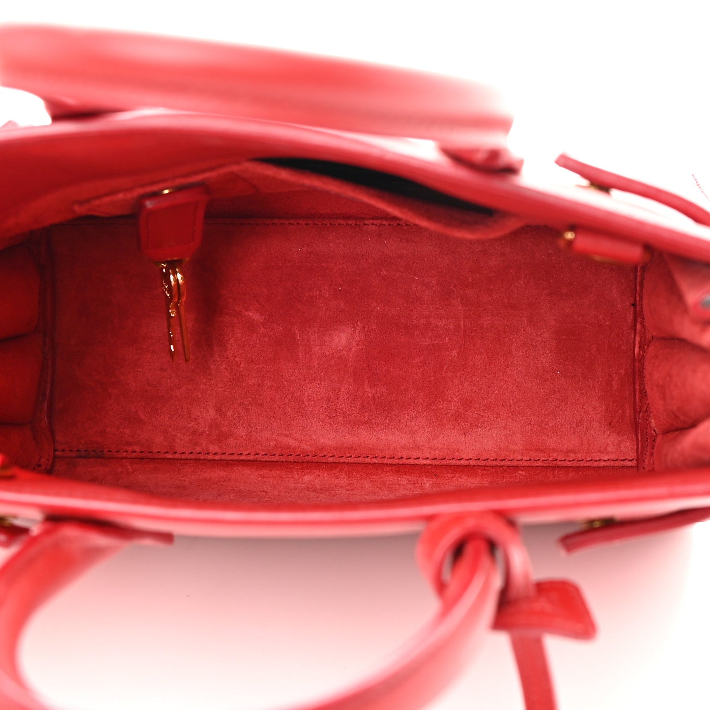 Calfskin Nano Sac De Jour Lipstick Red