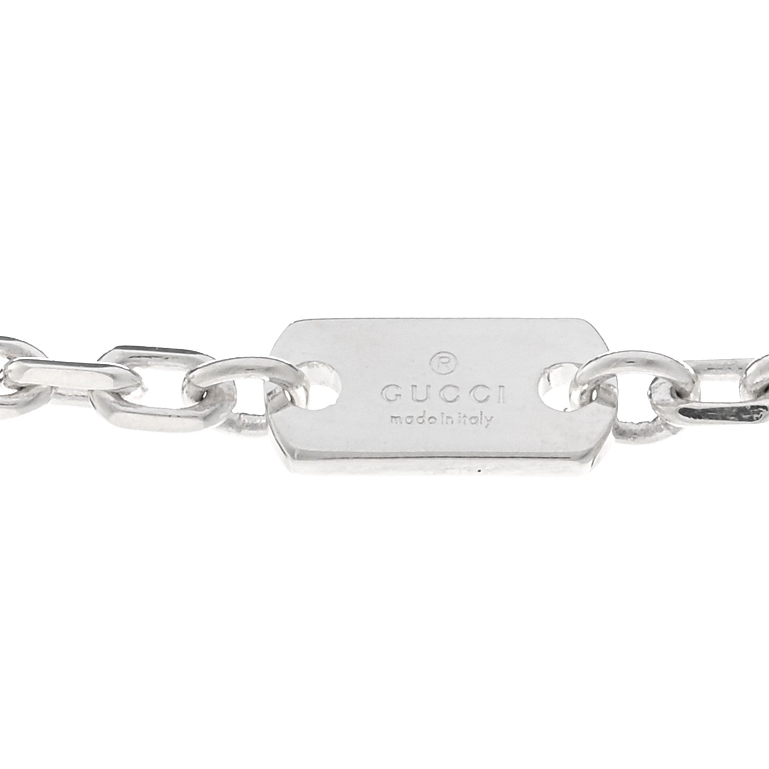 Gucci Sterling Silver Trademark Charm Necklace 4 of 5