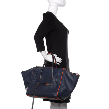 Celine Supple Calfskin Medium Phantom Luggage Midnight 2 of 10