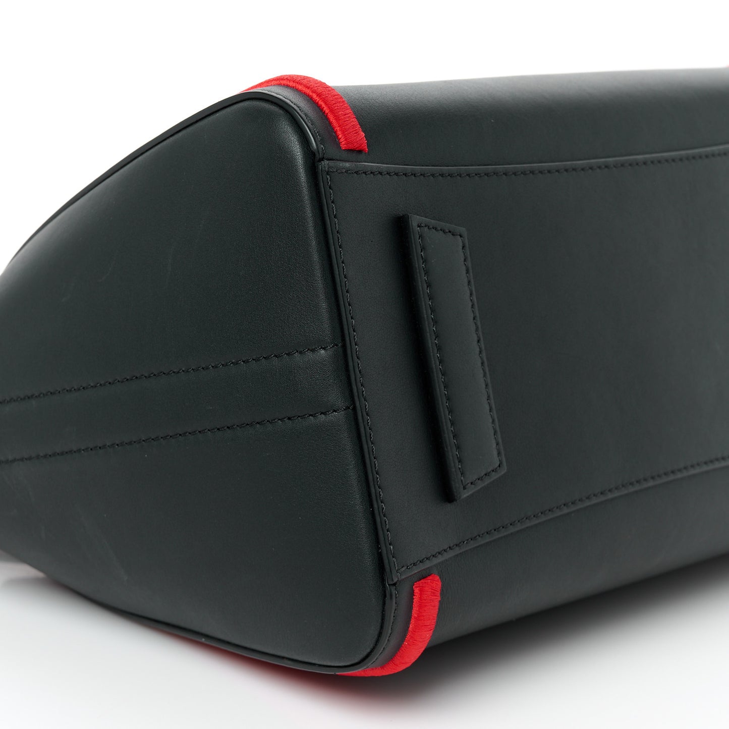 Calfskin Small Embroidered Frame Antigona Black Red