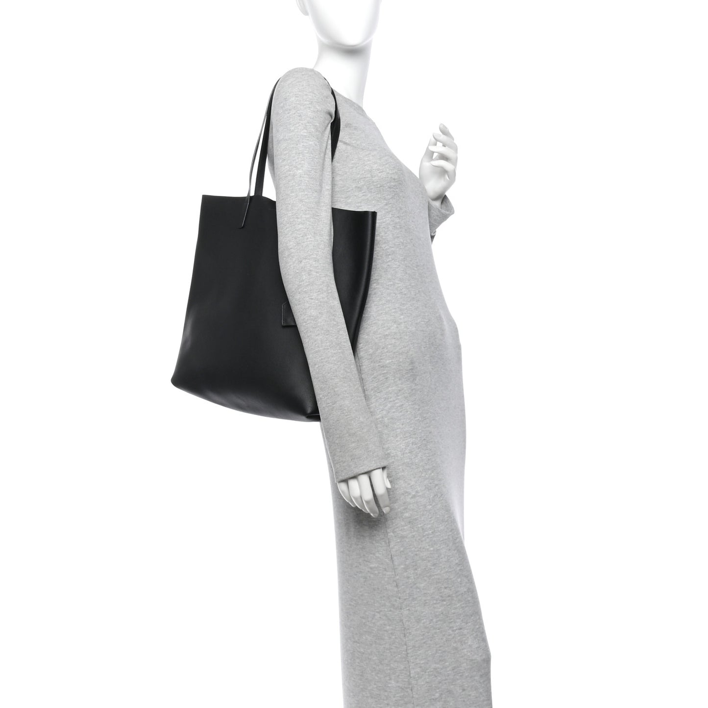 Calfskin North-South Shopping Tote Black