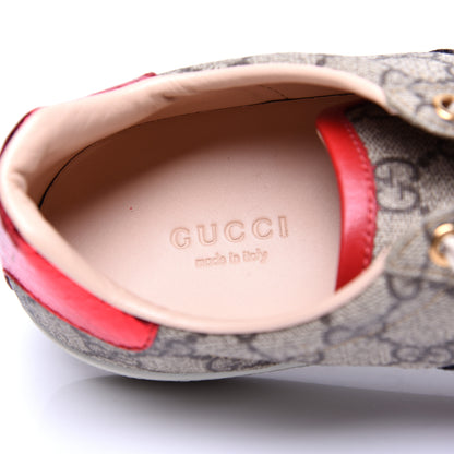Gucci GG Supreme Monogram Ayers Web Womens Ace Sneakers 37 Beige 8 of 13