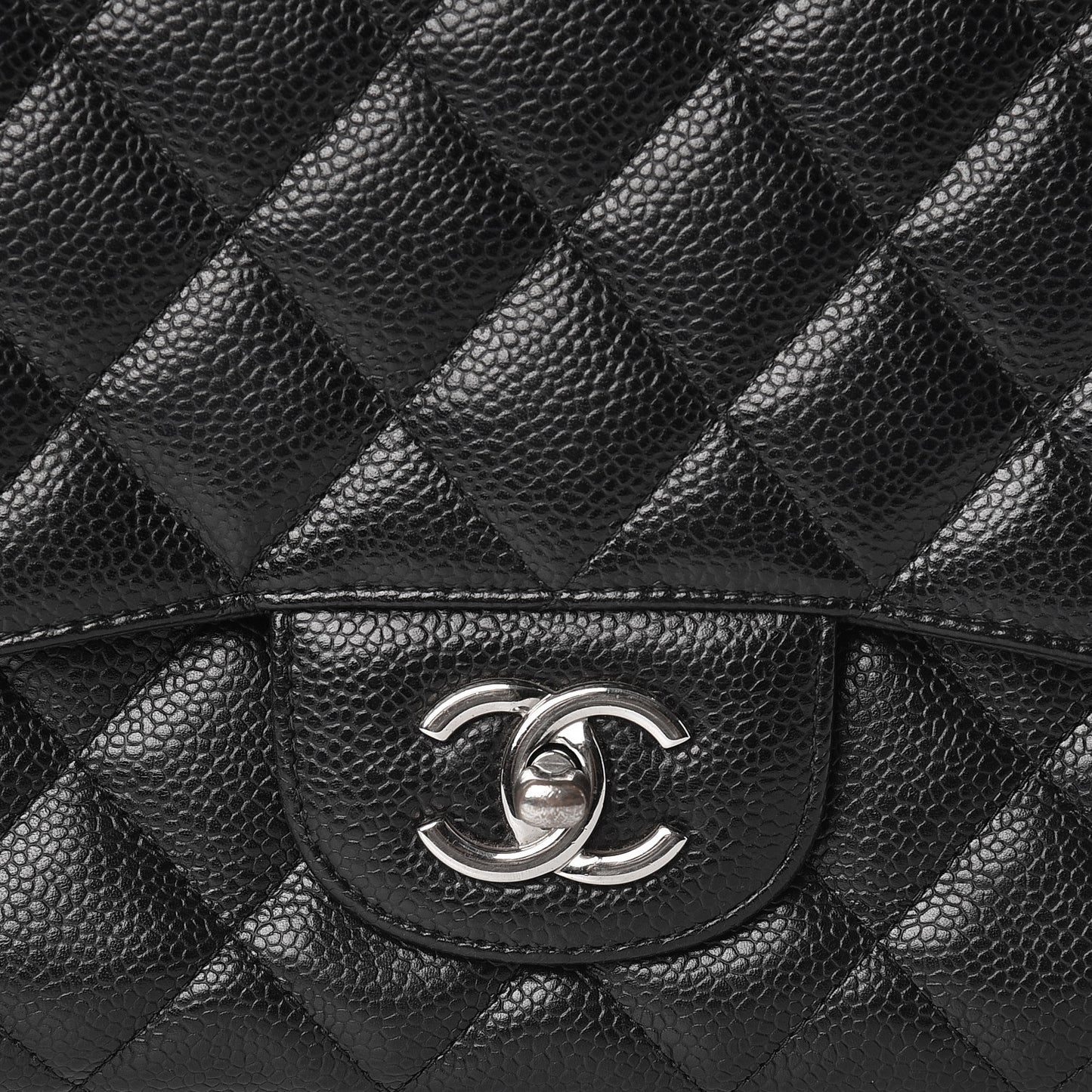 Caviar Quilted Jumbo Single Flap Black