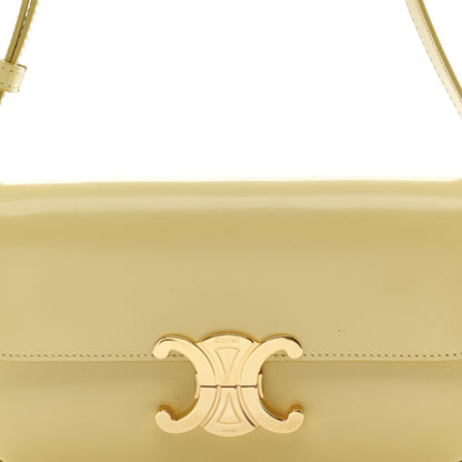 Celine Shiny Calfskin Triomphe Shoulder Bag Papyrus 9 of 12