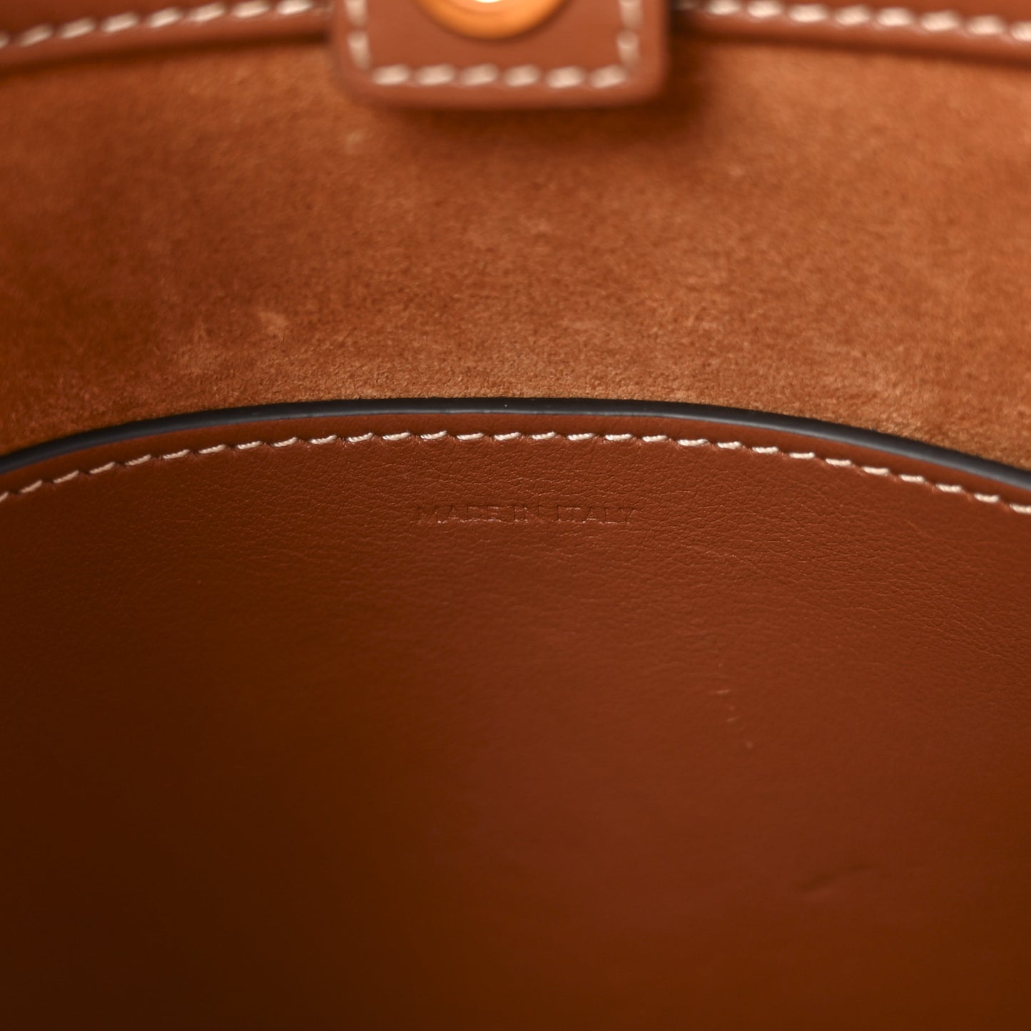 Smooth Calfskin Small Cuir Triomphe Bucket Bag Tan