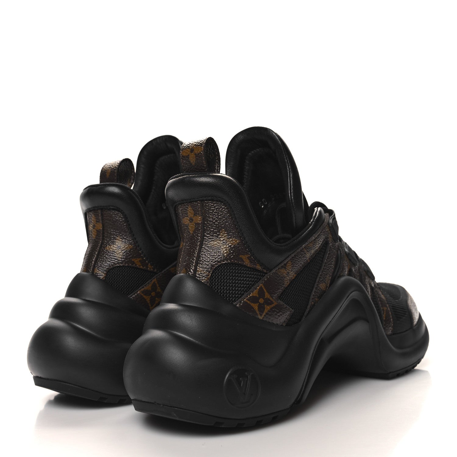 Louis Vuitton Calfskin Patent Monogram Womens LV Archlight Sneakers 39 Black 4 of 8