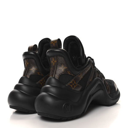 Louis Vuitton Calfskin Patent Monogram Womens LV Archlight Sneakers 39 Black 4 of 8