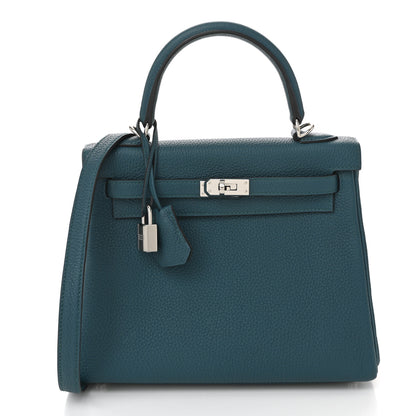 Hermes Togo Kelly Retourne 25 Vert Bosphore 2 of 21