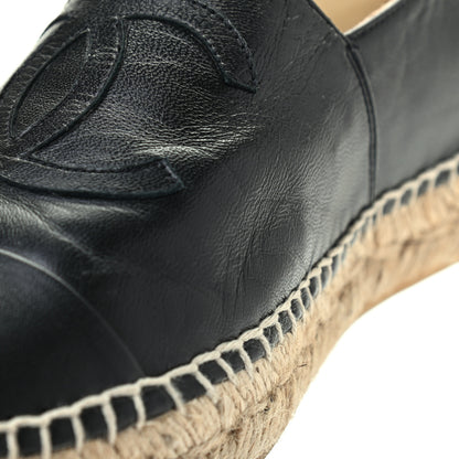 Chanel Lambskin CC Espadrilles 39 Black 12 of 14