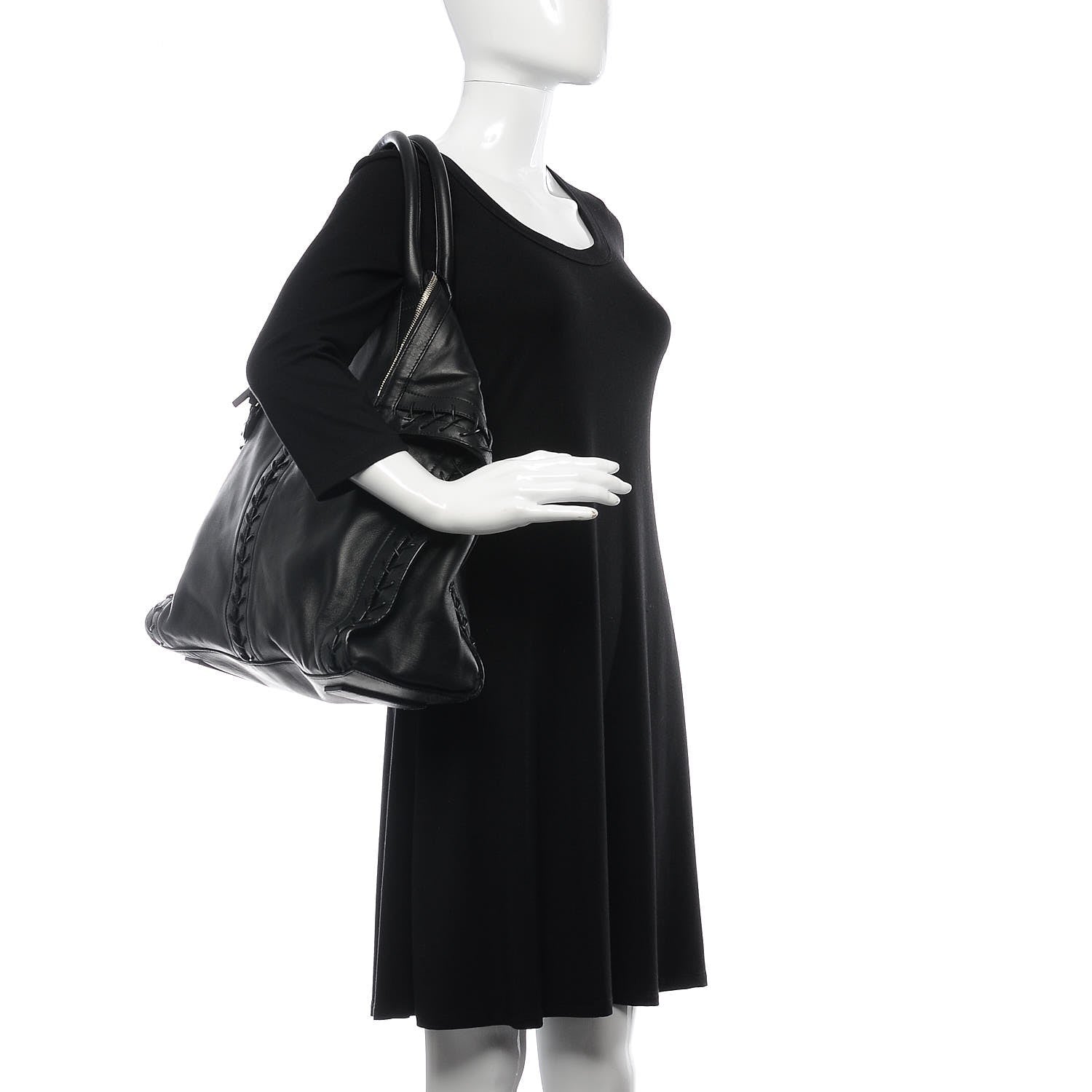 Alexander McQueen Lambskin Lace Up De Manta Tote Black 2 of 7