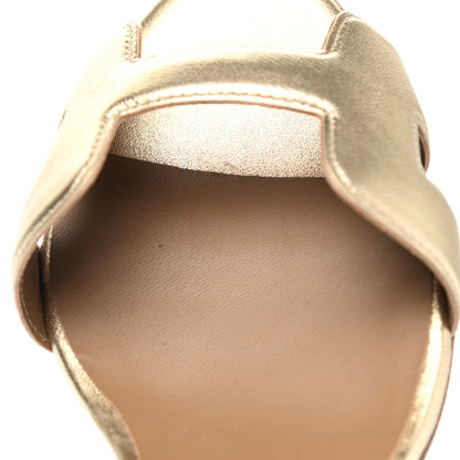 Hermes Metallic Nappa Night 70 Slingback Sandals 37 Gold 12 of 12