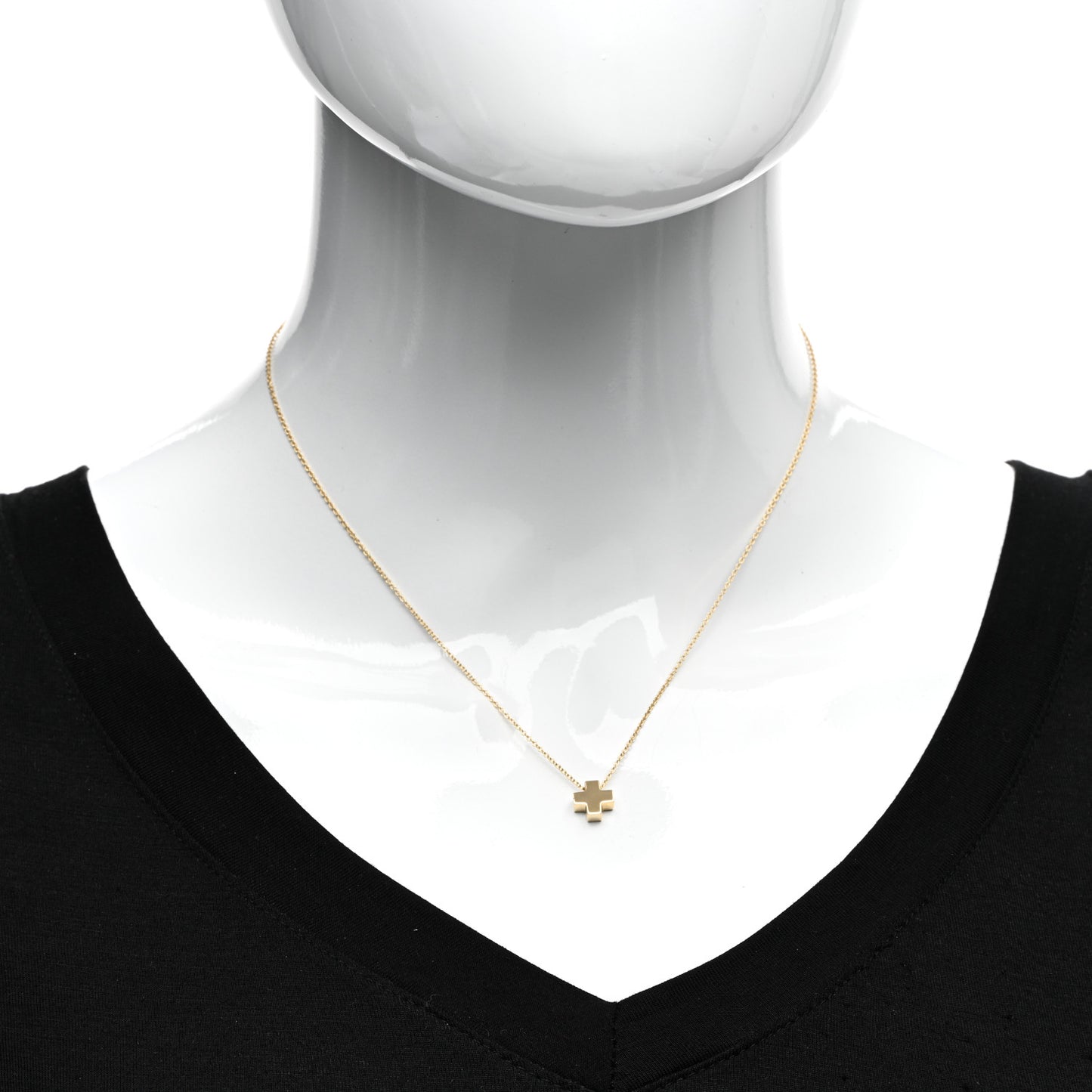 18K Yellow Gold Cruciform Cross Pendant Necklace
