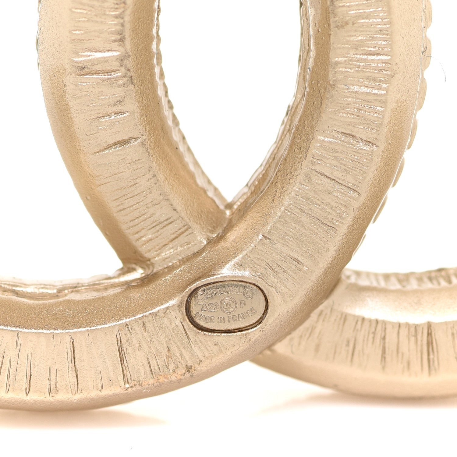 Chanel Metal Chain Quilted CC Brooch Gold 4 of 5