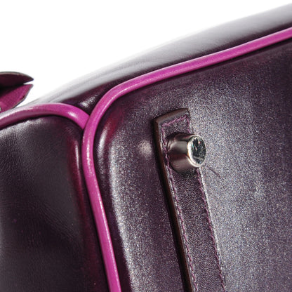 Hermes Box Bi-Color Birkin 30 Raisin Cyclamen 6 of 26