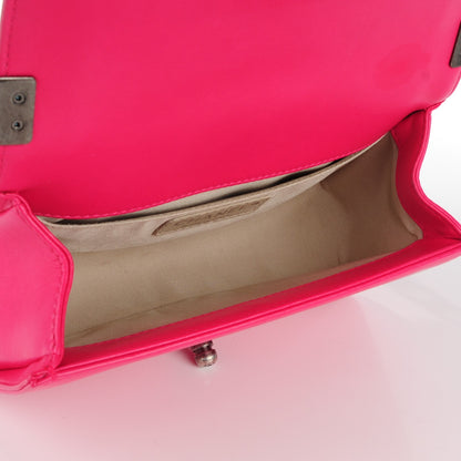 Chanel Lambskin Quilted Small Boy Flap Dark Pink 9 of 9