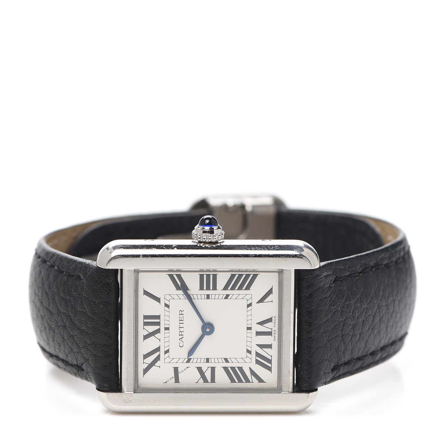 Stainless Steel Calfskin 24mm Tank Solo Quartz Watch