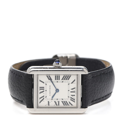 Cartier Stainless Steel Calfskin 24mm Tank Solo Quartz Watch 2 of 5