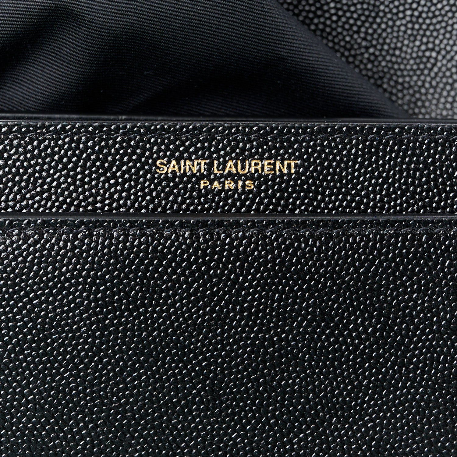 Saint Laurent Grain De Poudre Monogram Cassandra Clasp Bag Black 8 of 11