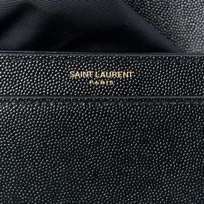 Saint Laurent Grain De Poudre Monogram Cassandra Clasp Bag Black 8 of 11