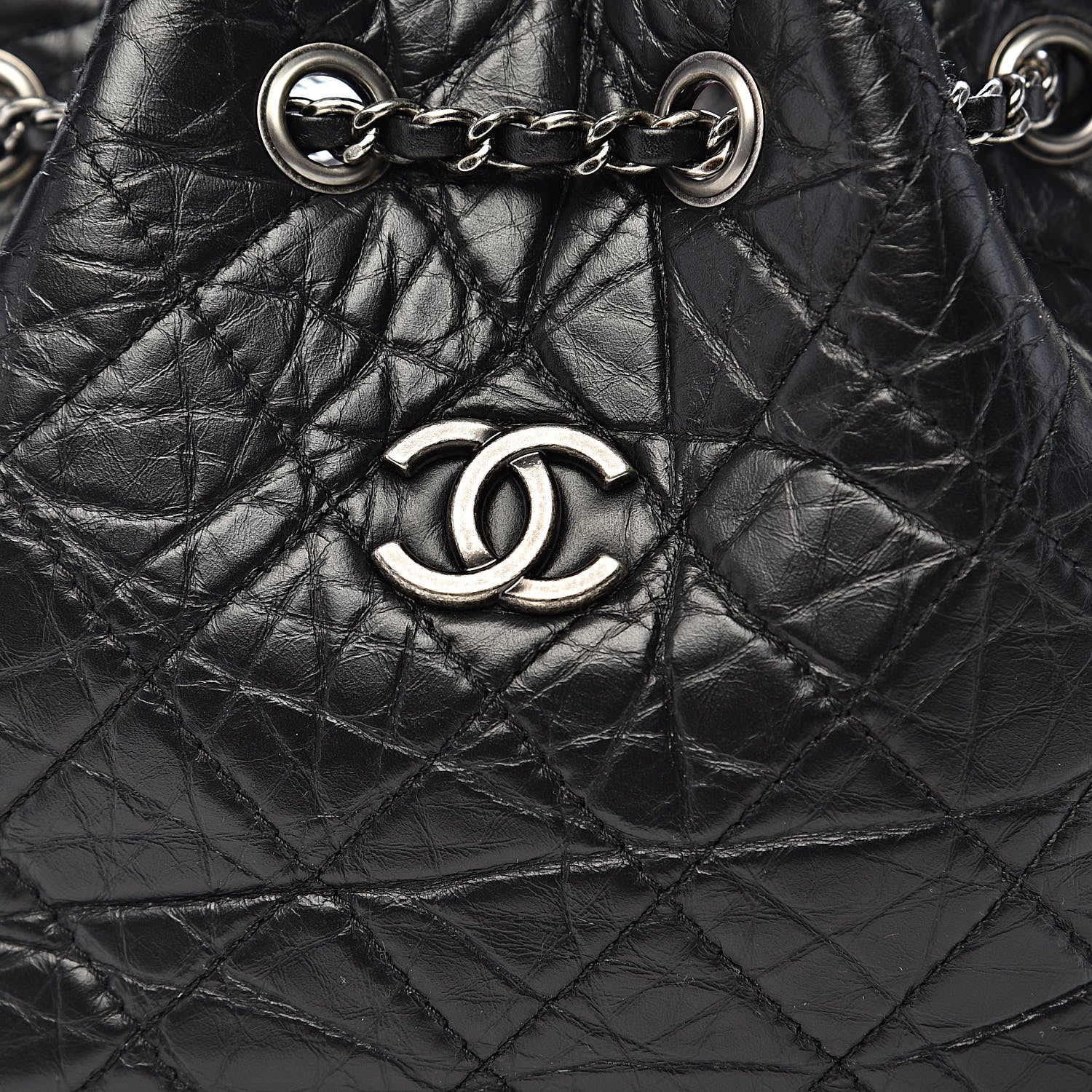 Chanel Aged Calfskin Quilted Small Gabrielle Backpack Black 11 of 12