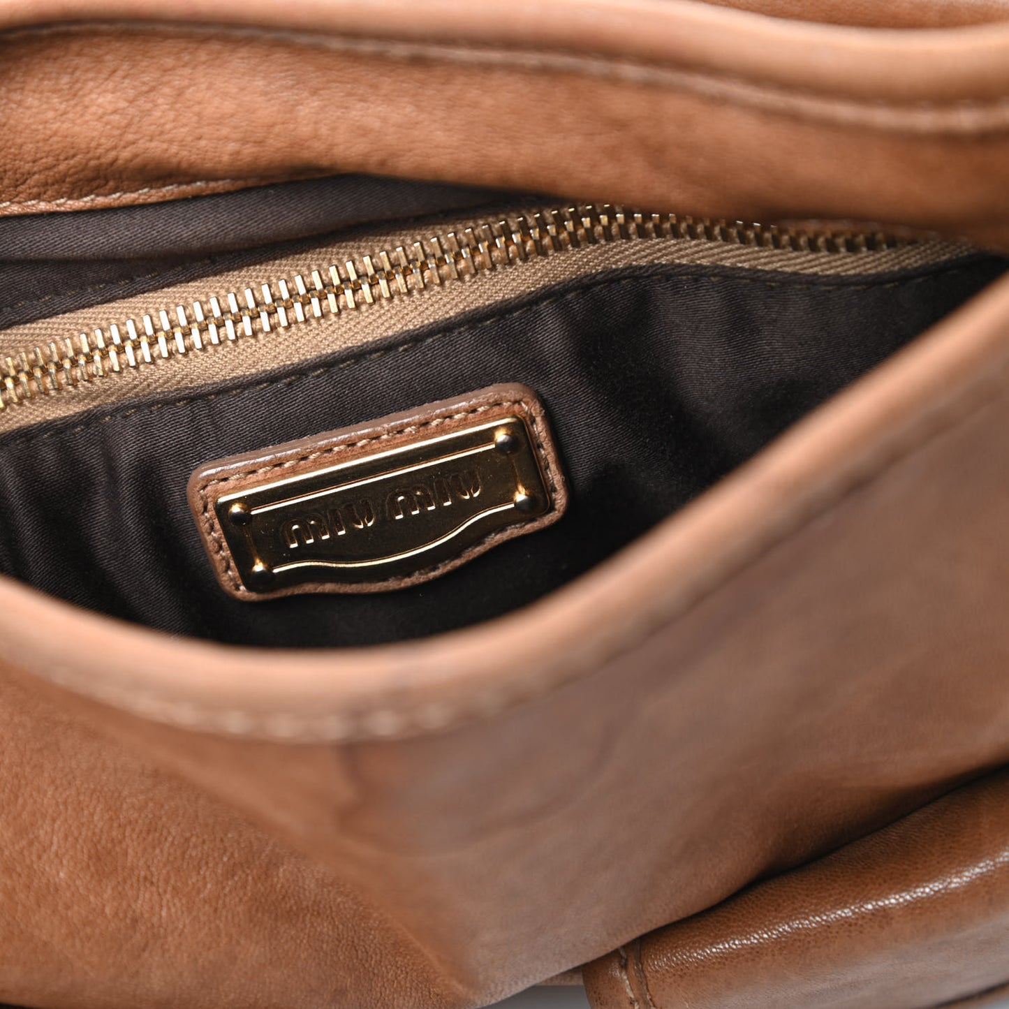 Nappa Matelasse Coffer Hobo Cammello