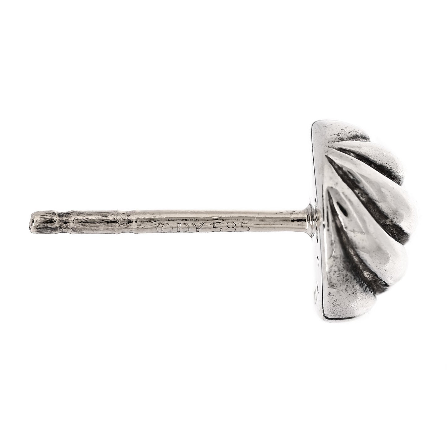 Sterling Silver 8mm Sculpted Cable Stud Earrings