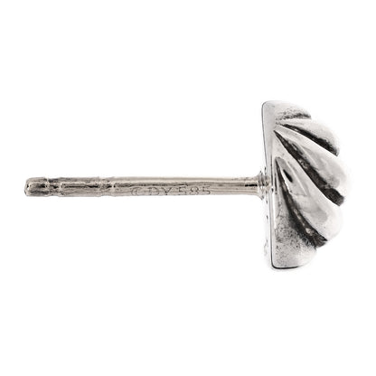 David Yurman Sterling Silver 8mm Sculpted Cable Stud Earrings 4 of 5