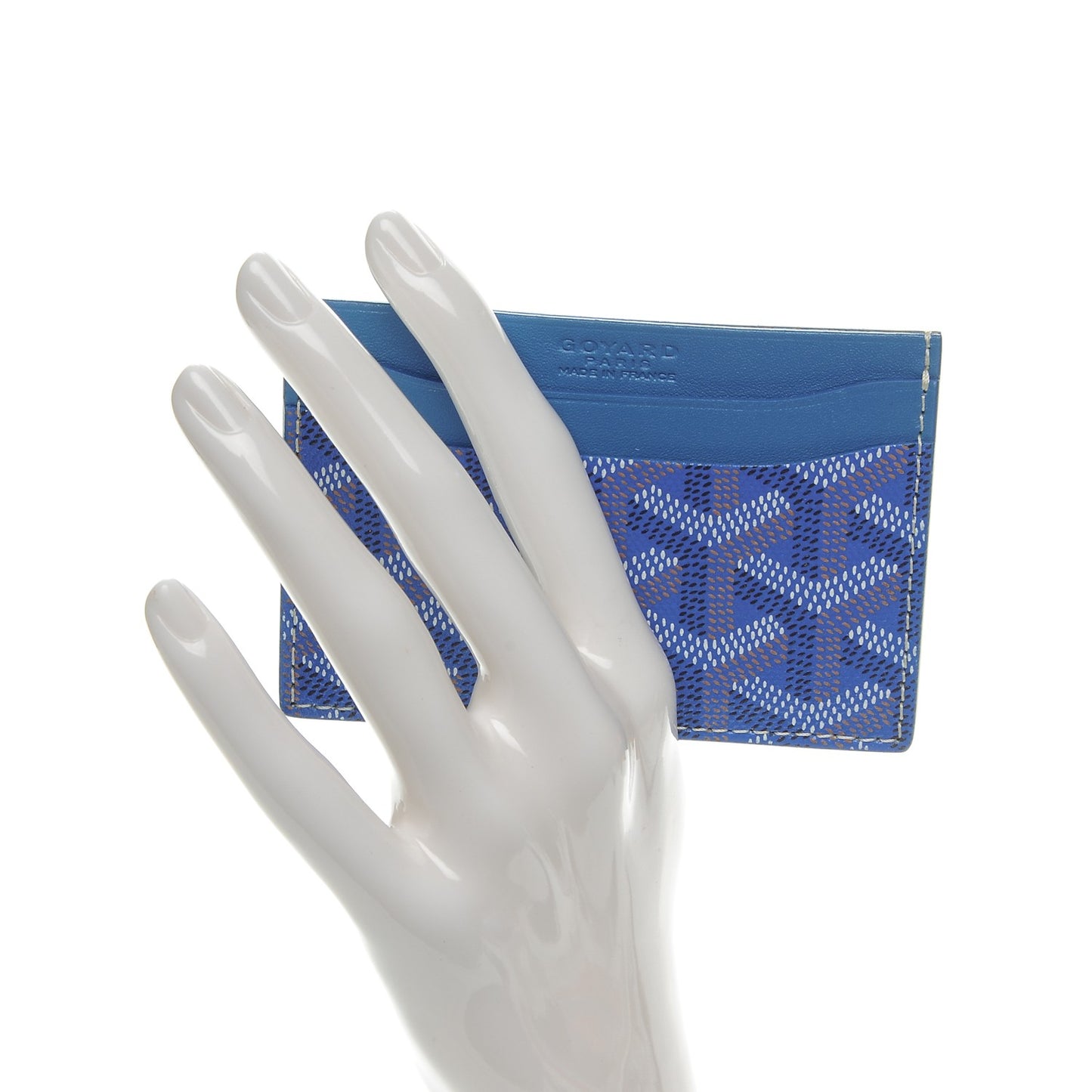 Goyardine Saint Sulpice Card Holder Sky Blue