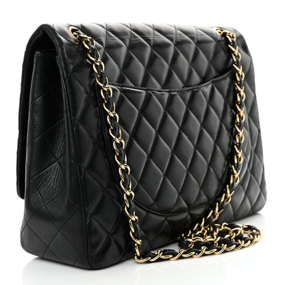 Chanel Lambskin Quilted Maxi Single Flap Black 3 of 12