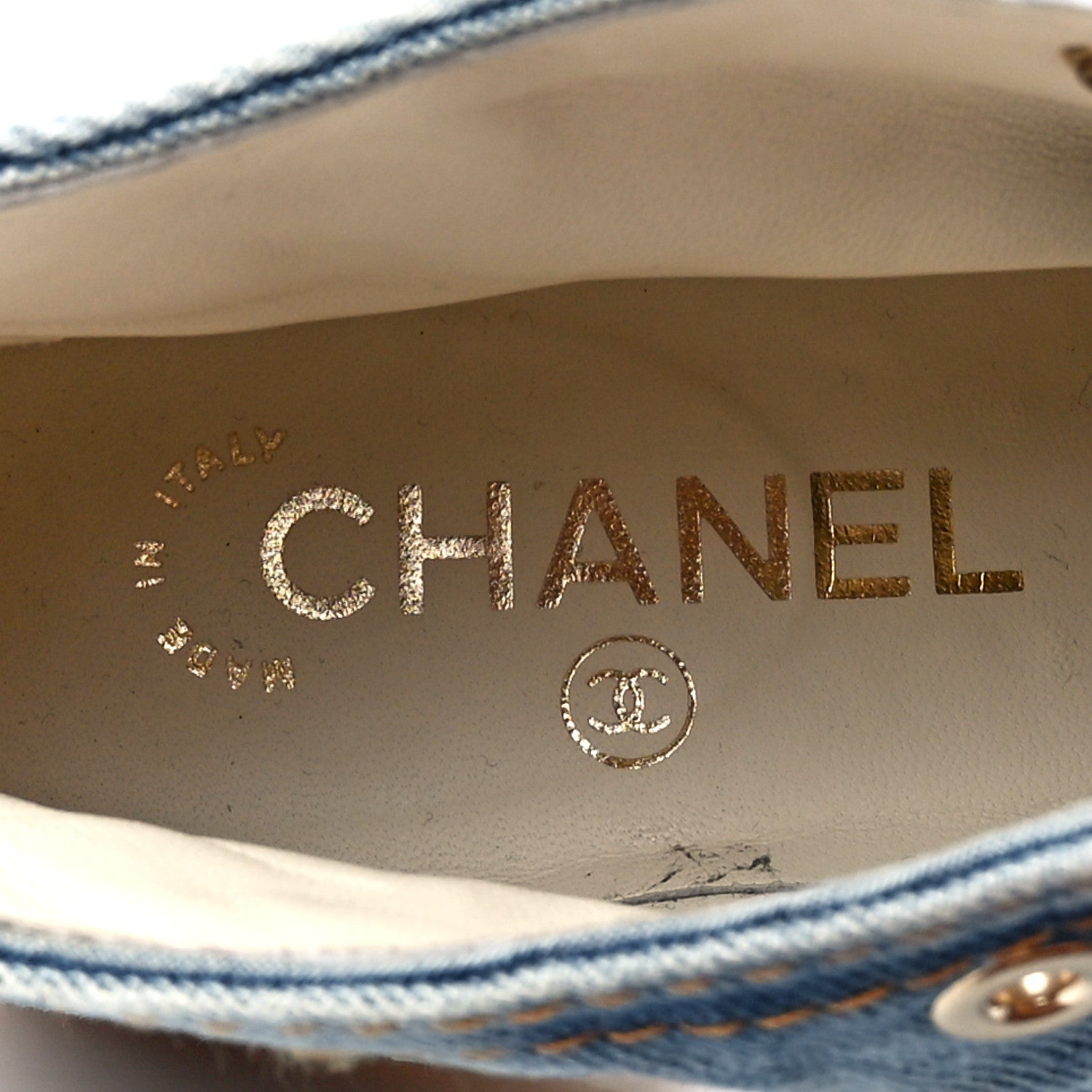 Chanel Denim Lace Up Boots 38 Light Blue 7 of 8