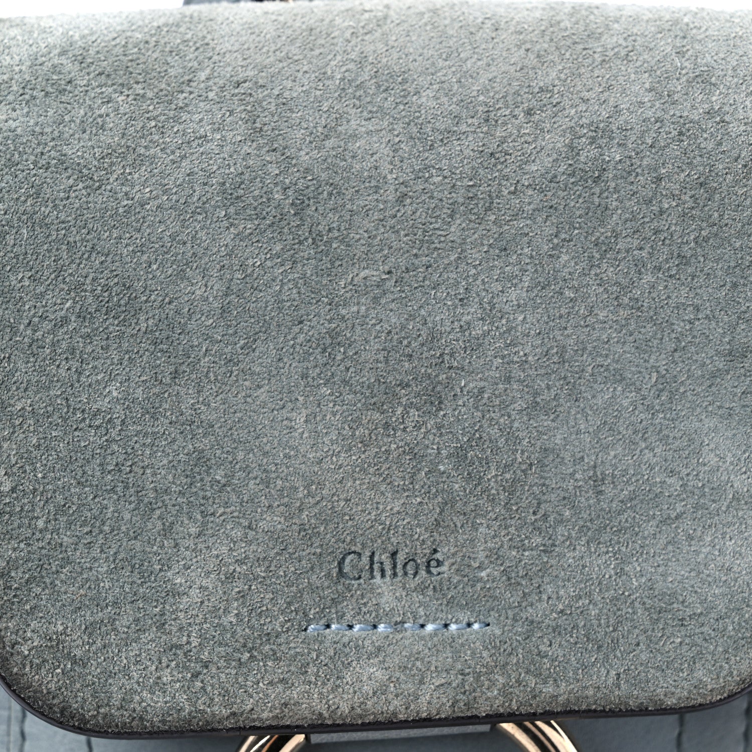 Chloe Suede Calfskin Mini Faye Backpack Washed Blue 15 of 19