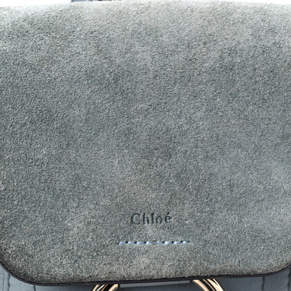 Chloe Suede Calfskin Mini Faye Backpack Washed Blue 15 of 19