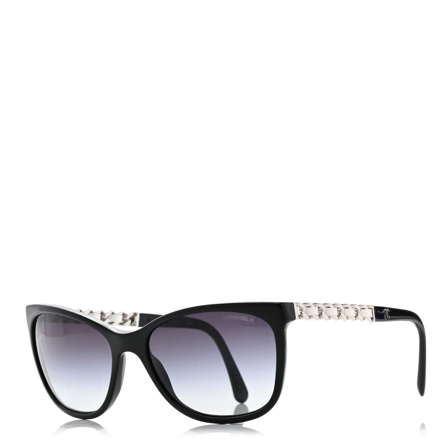 Cat Eye Chain Sunglasses 5260-Q Black