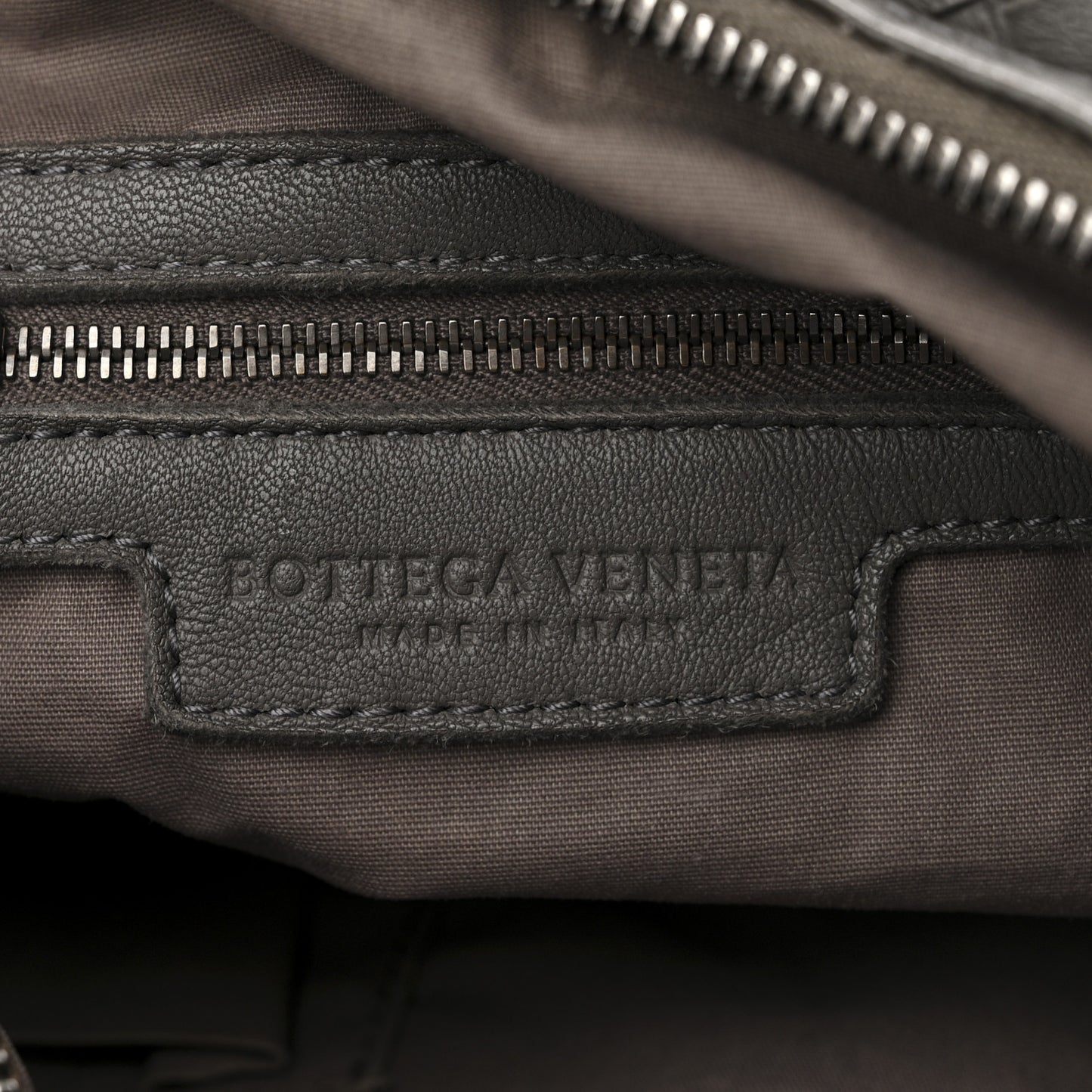 Nappa Intrecciato Shoulder Bag Grey