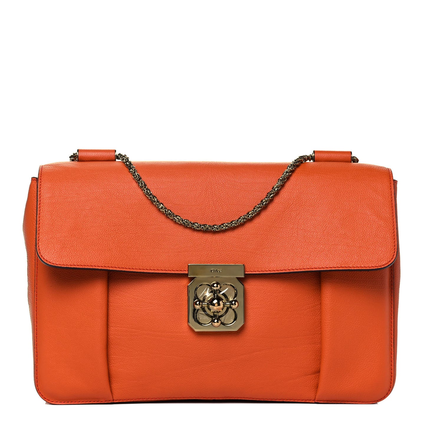 Goatskin Large Elsie Shoulder Bag Coral