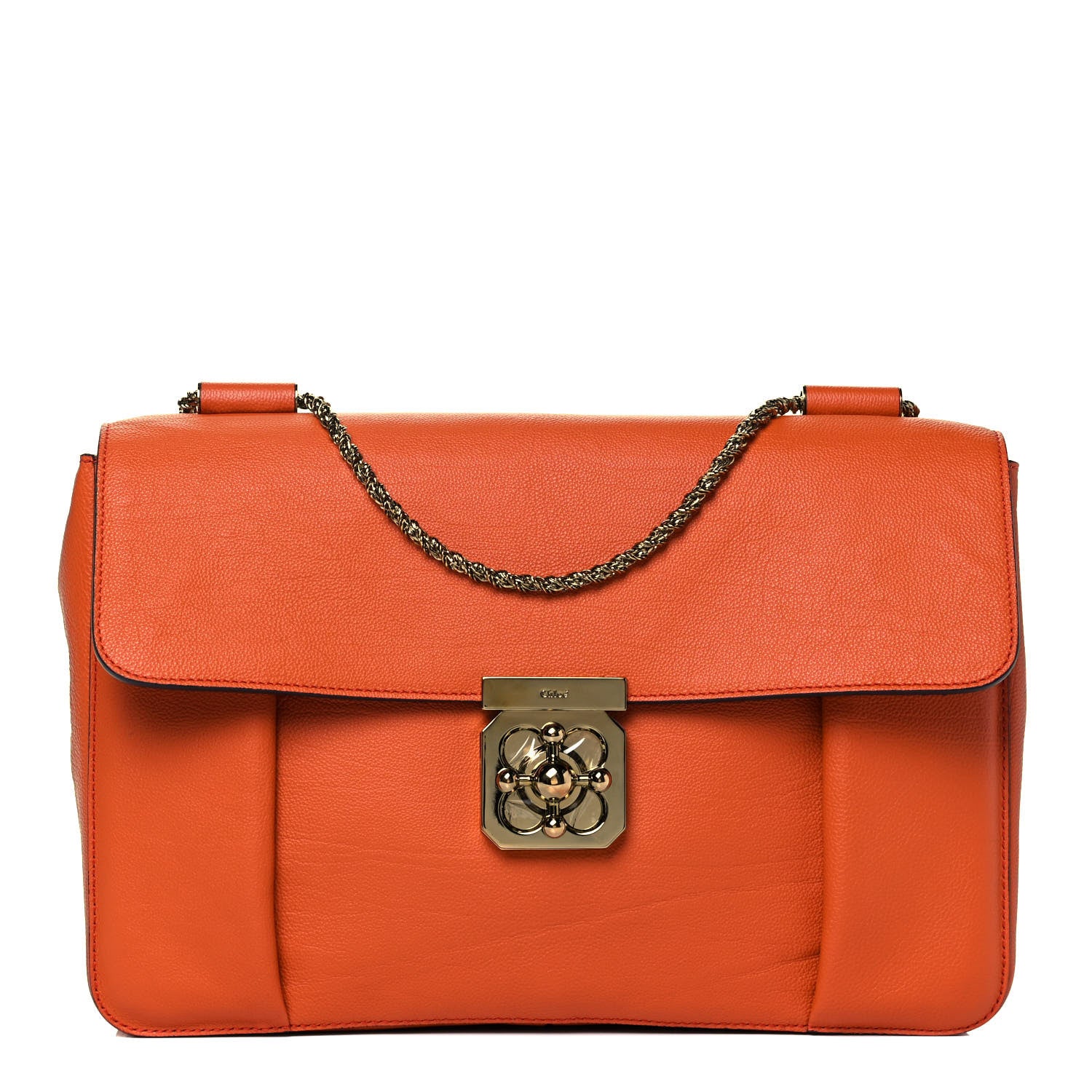 Chloe Goatskin Large Elsie Shoulder Bag Coral 1 of 10