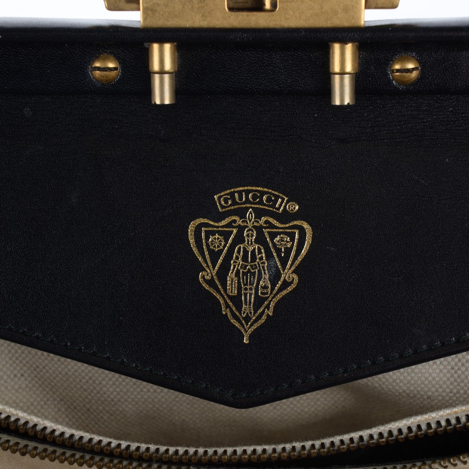 Gucci Velvet Diamante Leather Lady Stirrup Top Handle Bag Black 7 of 11