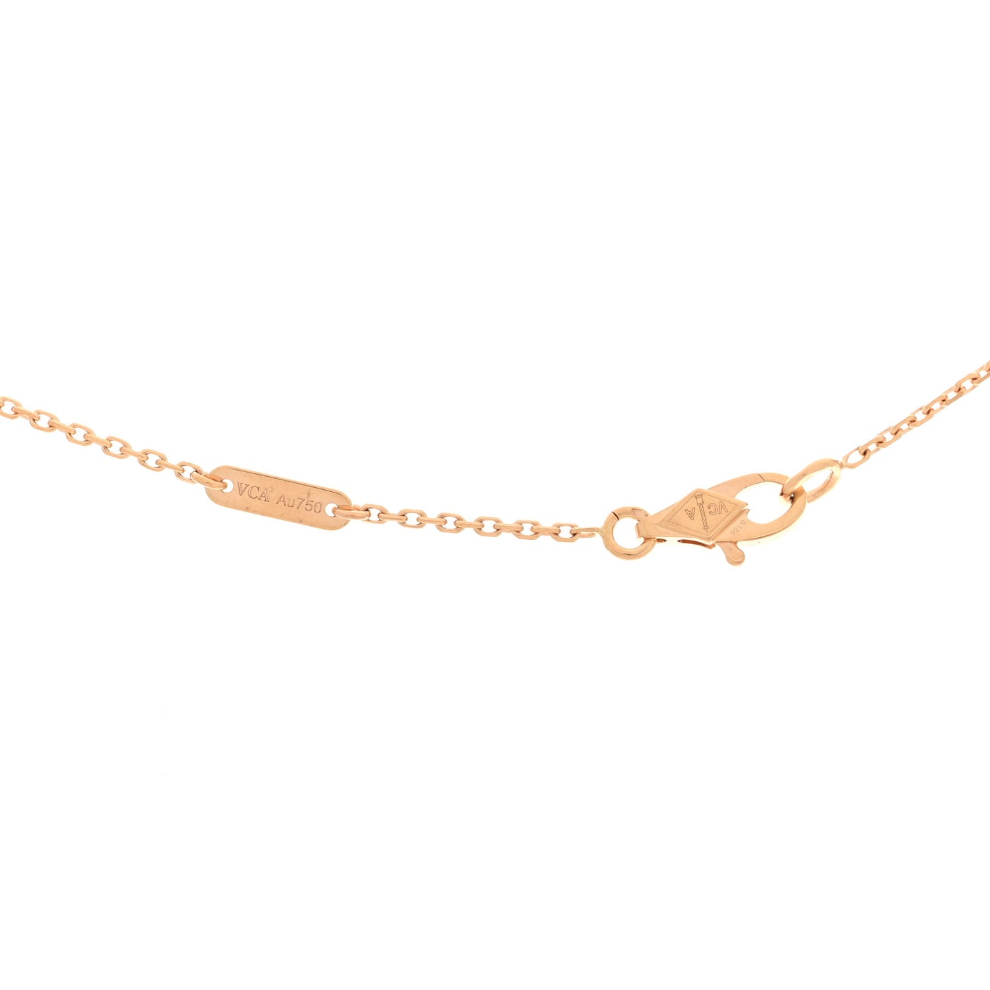 18K Rose Gold Carnelian Sweet Alhambra Pendant Necklace