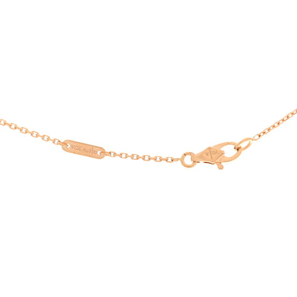 Van Cleef & Arpels 18K Rose Gold Carnelian Sweet Alhambra Pendant Necklace 4 of 4