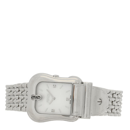 Fendi Stainless Steel Diamond Mother of Pearl 33mm Buckle Quartz Watch 3 of 5