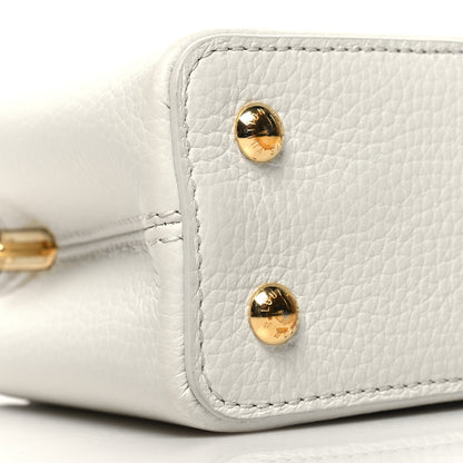 Louis Vuitton Taurillon Flower Chain Capucines Mini Snow 9 of 11