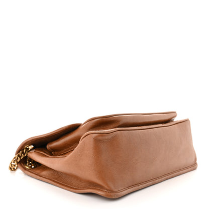Saint Laurent Crinkled Calfskin Matelasse Monogram Medium Niki Chain Satchel Light Caramel 4 of 12