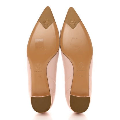 Chanel Lambskin Pointed Toe CC Ballet Flats 40.5 Pink 5 of 8