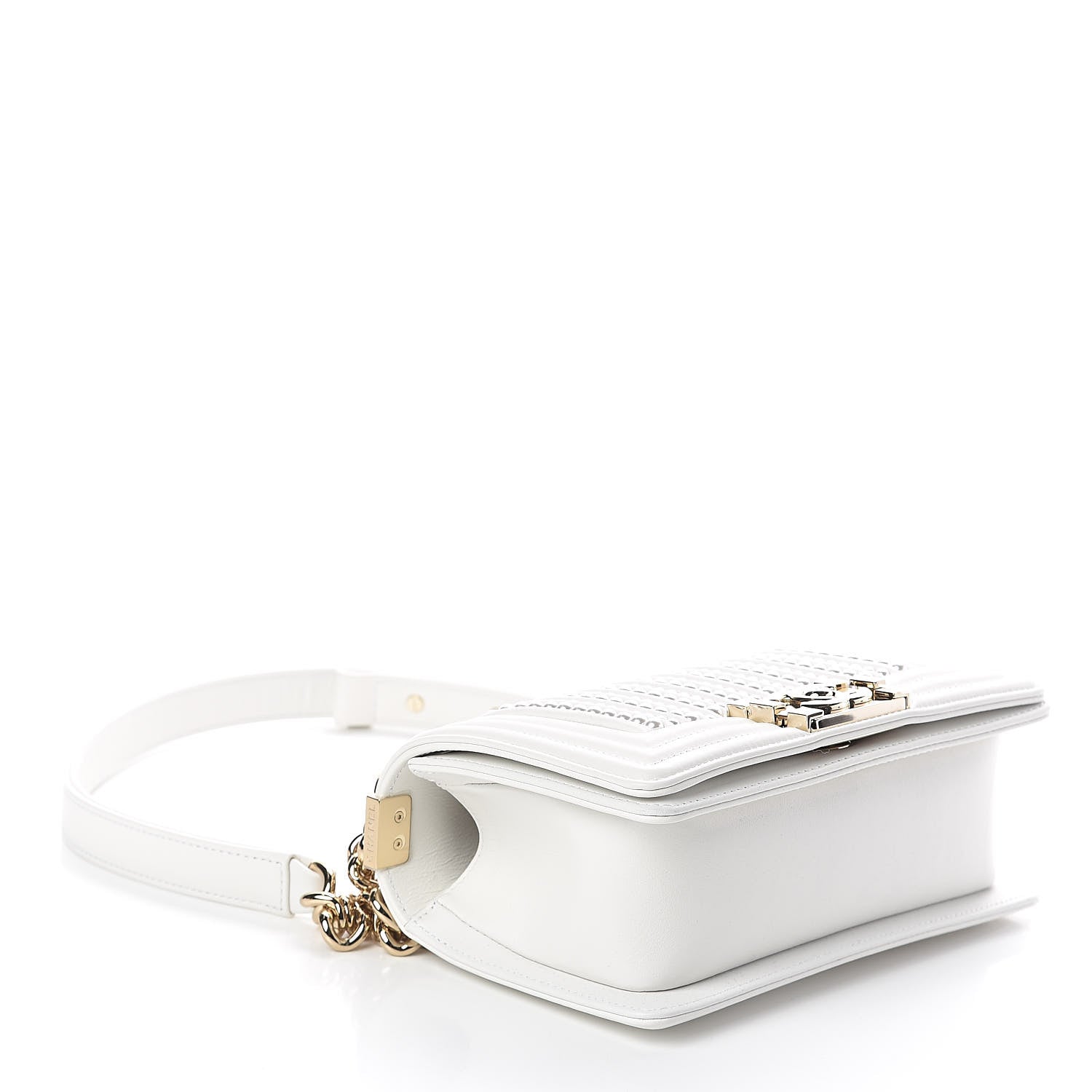 Chanel Calfskin Pearl Small Boy Flap White 4 of 10