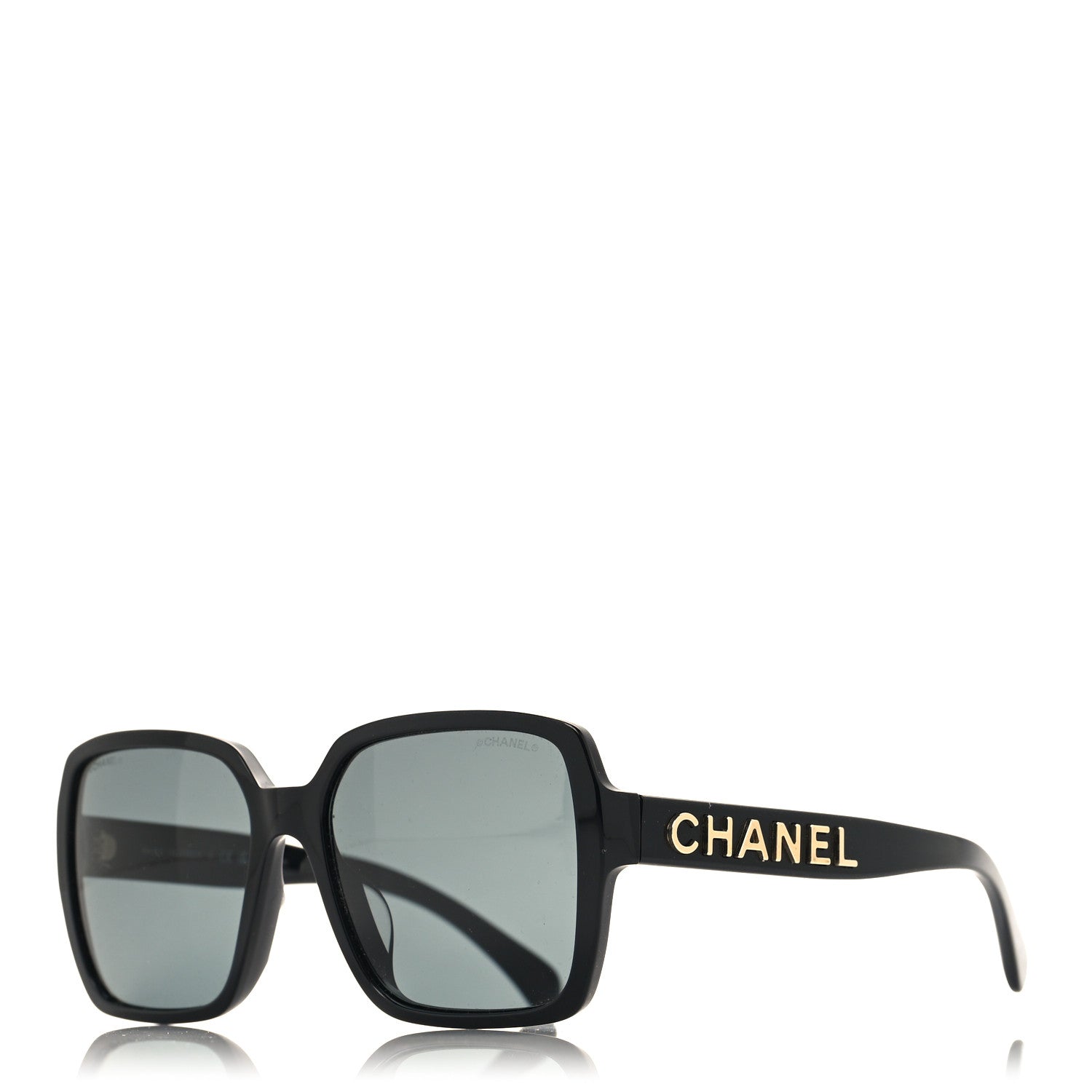 Chanel Acetate Polarized Square Sunglasses 5408 Black 1 of 7