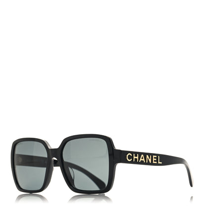 Chanel Acetate Polarized Square Sunglasses 5408 Black 1 of 7