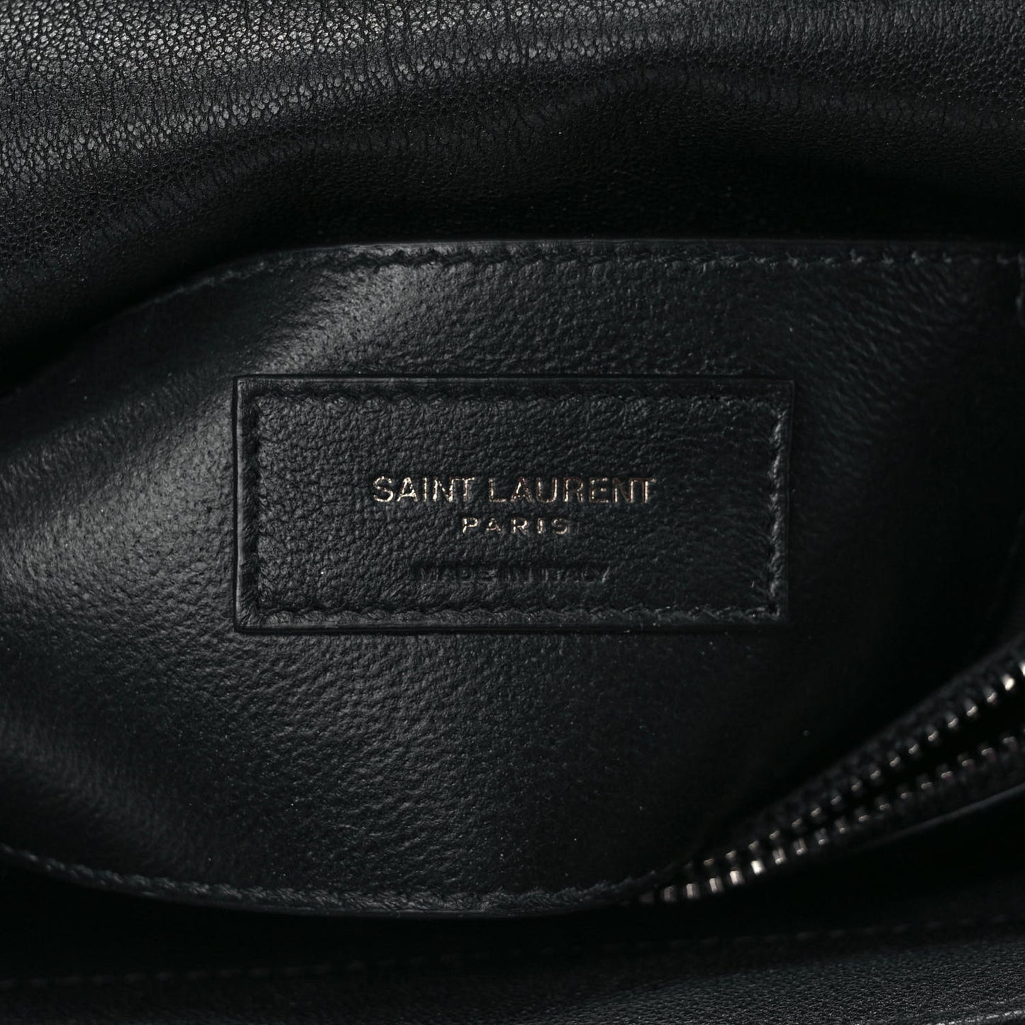 Sheepskin Matelasse Chevron Monogram Medium College Bag Black